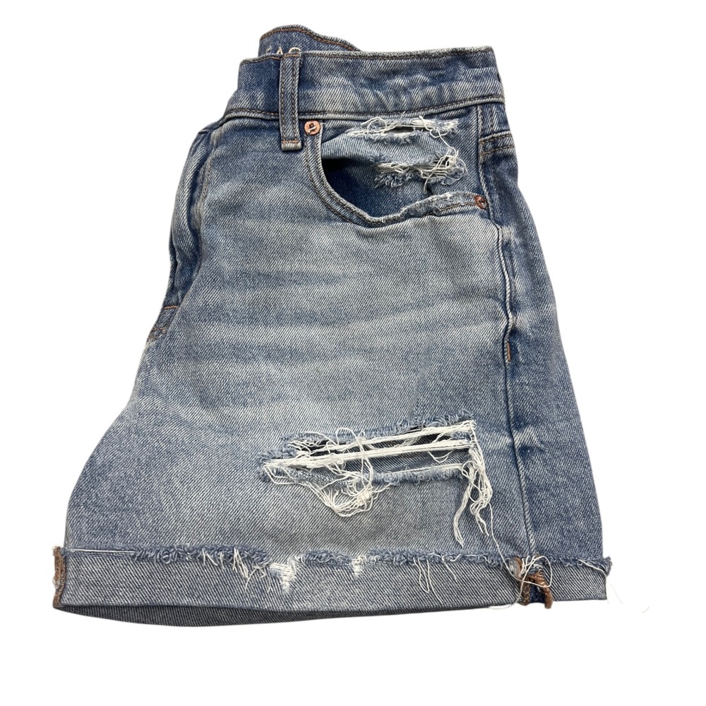 American Eagle AE Stretch Low-Rise Ex-Boyfriend Shorts Size 0 Medium Wash